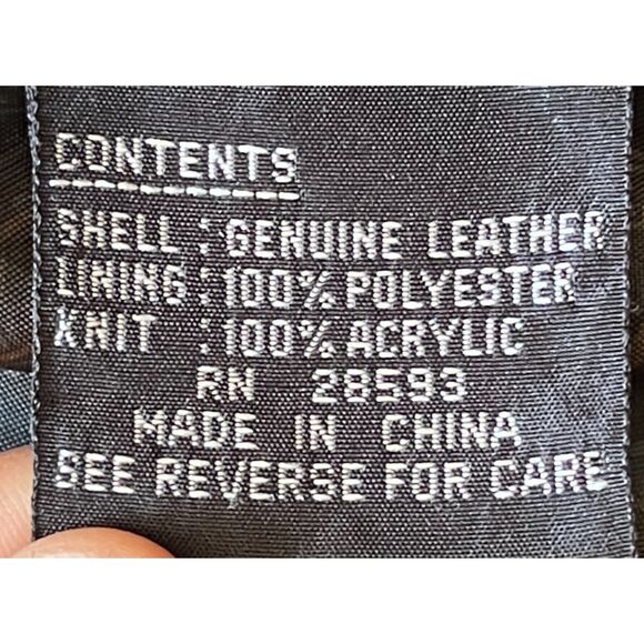 Members Only Blue Brown Leather Suede Full Zip Jacket Coat  Mens Size 2XL - Picture 6 of 11